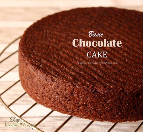 Basic Chocolate Cake Recipe, Simple Chocolate Cake Recipe, Cake Recipe Homemade, Basic Chocolate Cake, Simple Chocolate Cake, Cake Moulds, Homemade Home, Fresh Cake, Basic Cake