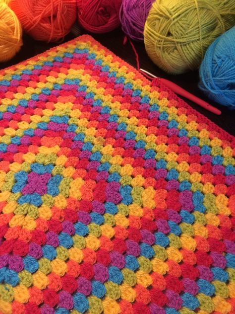 Rainbow Granny Square Blanket, Rainbow Baby Blanket Crochet, Crochet Baby Rug, Crochet Rainbow Blanket, Rainbow Crochet Blanket Pattern, Rainbow Crochet Blanket, Crochet Swirl, Rainbow Granny Square, Crochet Blanket Rainbow