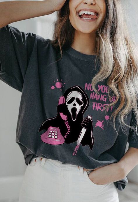 No You Hang Up First It Shirt, Horror character halloween tee, Ghostface shirt, Horror Movie Halloween, Funny Ghostface, Horror Scream shirt Check more at https://jerryclothing.com/product/no-you-hang-up-first-it-shirt-horror-character-halloween-tee-ghostface-shirt-horror-movie-halloween-funny-ghostface-horror-scream-shirt/ Funny Ghostface, Ghostface Shirt, Scream Shirt, Horror Scream, It Shirt, Horror Characters, Halloween Tees, Horror Movie, Halloween Funny