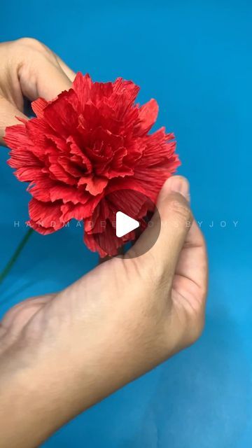 Carnation Paper Flowers, Paper Carnations, Crepe Paper Flowers Tutorial, Crepe Flowers, Art Beginners, Crepe Paper Flowers Diy, Paper Flower Kit, Paper Flowers Diy Easy, Diy Paper Flowers