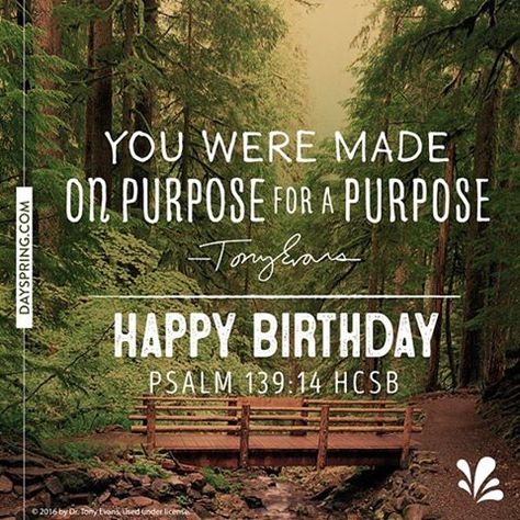 You were made on purpose - for a purpose! Happy Birthday Religious, Christian Birthday Greetings, Christian Birthday Quotes, Spiritual Birthday, Birthday Greetings For Daughter, Christian Birthday Wishes, Psalms 139, Birthday Prayer, Happy Birthday Man