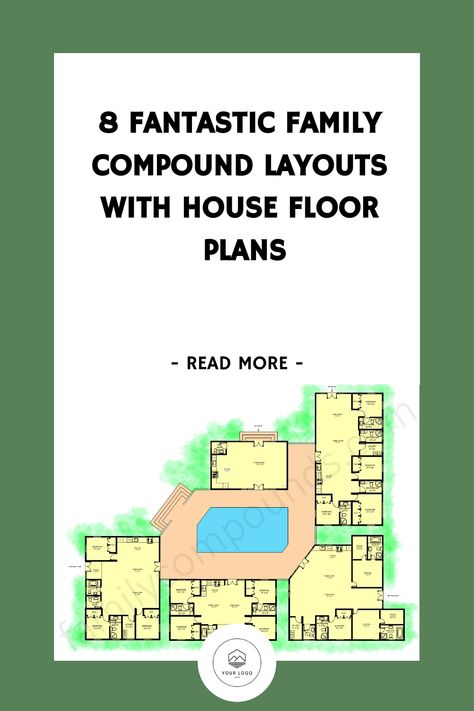 Check out our variety of family compound layouts. From three-home setups to seven-home communities, we offer flexible living options. Multifamily Compound Layout, Family Compound Layout Multi Homes, Family Compound Layout Multi, Family Compound Ideas, Multi House Family Compound, Family Compound Layout, Compound Layout, Family Village Plans, Family Compound Ideas Layout