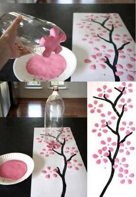 Cherry Blossom Trees, Hiasan Bilik Tidur, Blossom Tree, Blossom Trees, Diy Home Crafts, Spring Crafts, Diy Wall, Paper Crafts Diy, Preschool Crafts