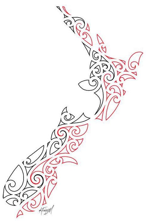 Te Ika a Māui, Te Waipounamu                              … New Zealand Inspired Tattoo, Nz Tattoo Ideas, Nz Tattoo, Maori Tattoo Patterns, Maori Symbols, New Zealand Tattoo, Maori Tattoos, Maori Patterns, Maori Tattoo Designs