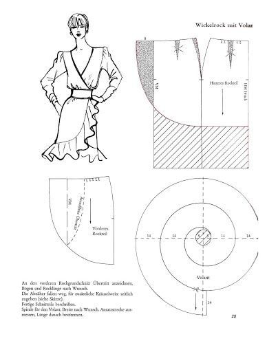 SEWING PATTERN Pola Rok, Ruffle Pattern, Patron Vintage, Sew Ins, Garment Pattern, Skirt Patterns Sewing, Creation Couture, Sewing Skirts, Sewing Design