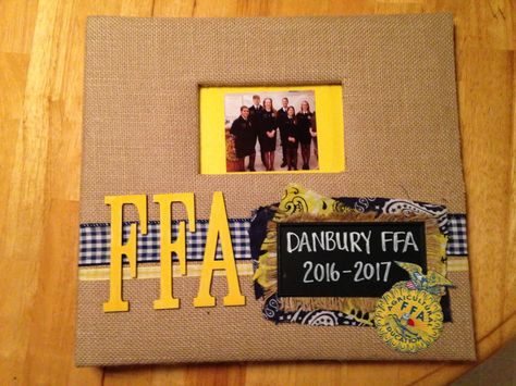 FFA Scrapbook cover.  Really cute!! Ffa Scrapbook Ideas Layout, Ffa Reporter, Ffa Scrapbook Ideas, Ffa Scrapbook, Teaching Gifts, Ffa Ideas, Family Scrapbook Layouts, Ag Teacher, Scrapbook Inspo