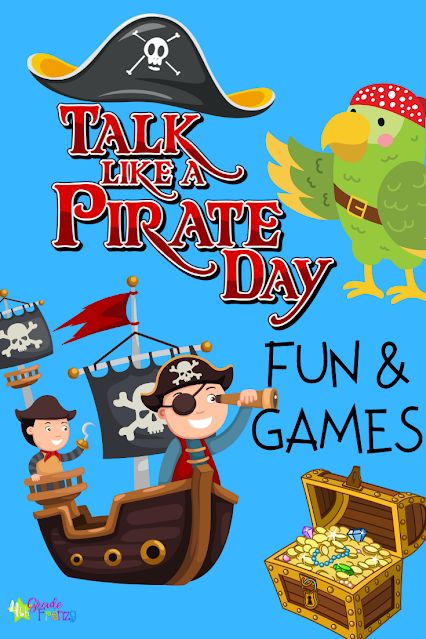 Ahoy Matey! Let's add some pirate themed fun to your lesson plans on Talk Like a Pirate Day! Pirate Day Activities, Pirate Phrases, Letter In A Bottle, September Ideas, Talk Like A Pirate Day, Pirate Books, Talk Like A Pirate, Pirate Games, Ahoy Matey