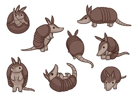 Armadillo Cartoon, Armadillo Illustration, Armadillo Art, Emotions Chart, Sketch Free, Doodle Vector, Cartoon Doodle, American Animals, Animal Icon