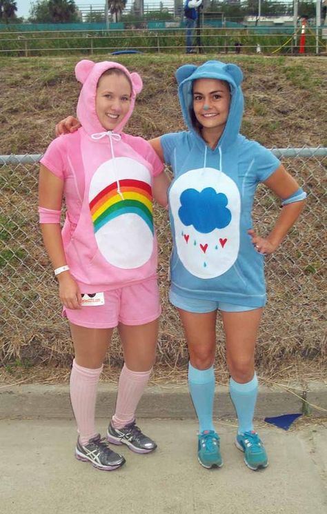 DIY Care Bears Halloween Costume Idea Care Bear Costume, 5k Costume, Care Bears Halloween Costume, Race Costume, Running Attire, Nativity Costumes, Running Dress, Princess Half Marathon, Running Events