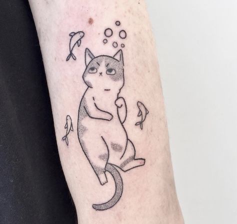 💐「@kimmiecla✌︎」💐 Kitty Tattoos, See Tattoo, Cute Cat Tattoo, Yin Yang Tattoos, Cat Tattoos, Cat Tattoo Designs, Aesthetic Tattoo, Tattoo Pattern, Anime Tattoos