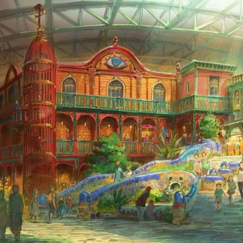 Studio Ghibli on Instagram: “Some preliminary designs of the upcoming Ghibli theme park set to open in 2022. What would you most like to see in the Ghibli Theme Park?🤔…” Ghibli Theme Park, Ghibli Park, Lost Things, Instagram Theme, Studio Ghibli, Theme Park, Fair Grounds, Lost, Travel