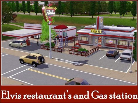 Here is a new lot for Riverview, conbining a restaurant, gas station and laundryl. Found in TSR Category 'Sims 3 Community Lots' Sims 3 Cc, Vintage Bakery, Centre Parks, Disco Club, Asian Garden, Sims Building, Sims Community, Sims House, Tropical Islands