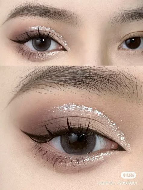 Douyin Glam Makeup, Fairy Make Up Aesthetic, Makeup Ideas Elegant, Xo Kitty, Prom Eye Makeup, Cute Eye Makeup, Doll Eye Makeup, Korean Eye Makeup, Eye Makeup Techniques