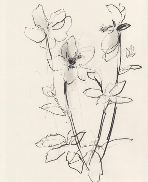 Idea For Sketchbook, Flower Sketch Pencil, Moody Botanical, Floral Art Paintings, Nature Sketch, Drawing Writing, Artist Sketchbook, Flower Sketches, Art Tools Drawing