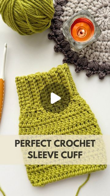 Adding Cuffs To Sleeves Crochet, Crochet Sleeve Cuffs, Crochet Cuffs Sleeve, How To Crochet Sleeves, Crochet Sleeves Pattern Free, Slip Stitches, Crochet Sleeves, Crochet Borders, Crochet Tote Bag