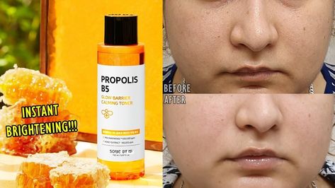 I think if there is any product that can give me that Instagram glowing skin type of effect in real life then Some By Mi Propolis B5 Glow Barrier Toner is the best. I paid a little bit extra than what it usually costs, but it was worth it. Some By Mi Propolis B5, Some By Mi, K Beauty, Korean Skincare, Skin Type, Worth It, Glowing Skin, Toner, Skin Types