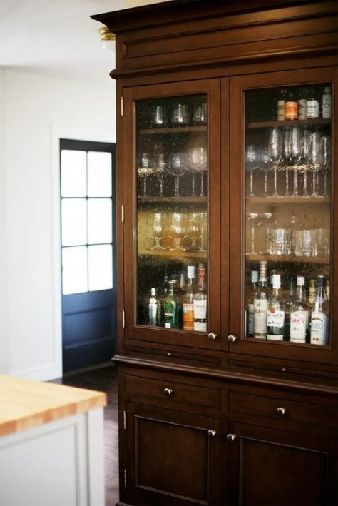 10 Ways to Repurpose Vintage Furniture | Apartment Therapy China Cabinet Redo, Redo Cabinets, Freestanding Storage Cabinet, Minimal Kitchen, Tudor Style Homes, White Kitchen Decor, Butler's Pantry, Dollhouse Kitchen, Apartment Furniture