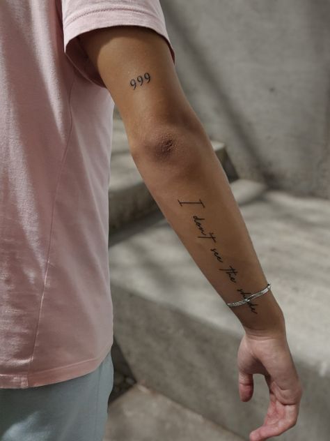 Forearm Word Tattoo, Back Of Forearm Tattoo, Tattoo Font For Men, Colored Tattoo, Simple Forearm Tattoos, Ram Tattoo, Tatuagem Masculina Pequena, Letter Tattoo, Simple Tattoos For Guys