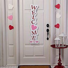 Valentines Day Porch Sign, Welcome Porch Sign, Red Letters, Porch Welcome Sign, Valentines Day Greetings, Heart Images, Porch Sign, Valentine Treats, Outdoor Home