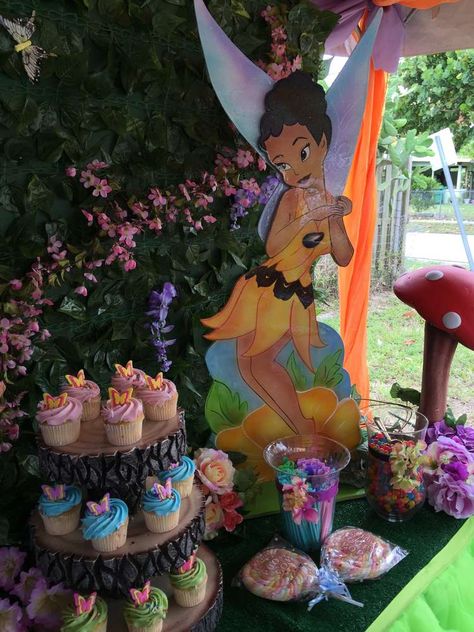 Tinkerbell and Friends Birthday Party Ideas | Photo 5 of 18 Tinkerbell And Friends Birthday Party, Friends Birthday Party Ideas, Fairytale Birthday Party, Tinkerbell Party Theme, Tinkerbell Movies, Fairytale Birthday, Friends Birthday Party, Fairy Ideas, Movie Birthday Party