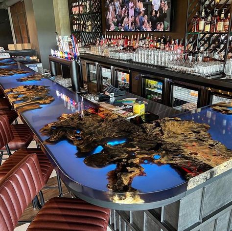 Epoxy Bar Top Ideas, River Tables, Resin Countertops, Bar Tops, Buckeye Burl, Forest Wood, Table Epoxy, Epoxy Table, Launch Pad