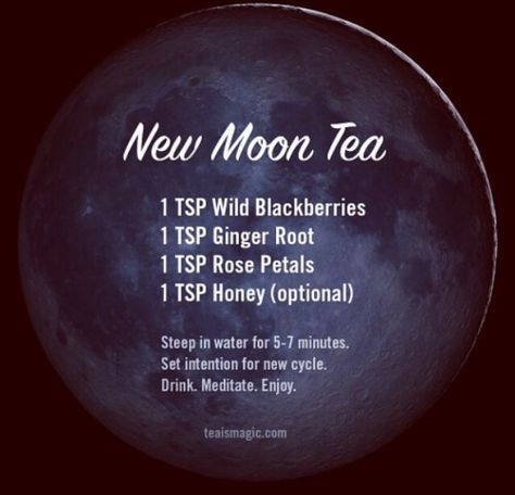 New moon tea New Moon Tea, Moon Tea, Tea Blends Recipes, Kitchen Witch Recipes, Herbal Tea Benefits, Homemade Tea, Herbal Teas Recipes, Kitchen Witchery, Herbal Magic