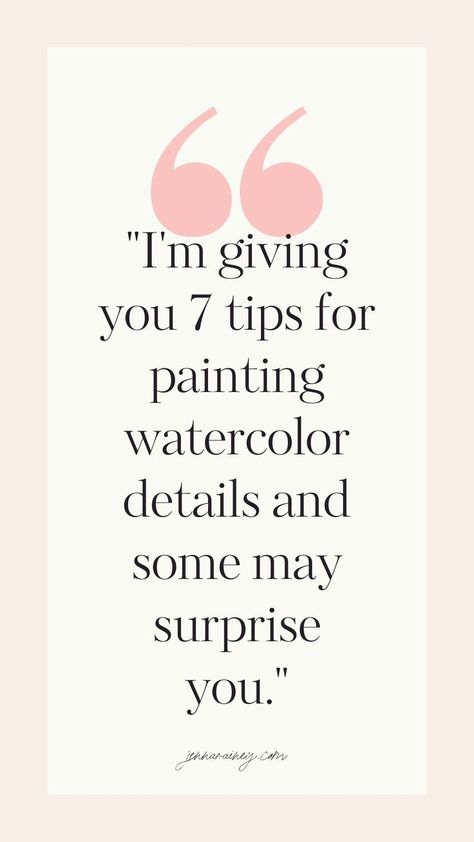 Learn how to paint fine details with watercolor in this guide. I'm sharing tips and techniques to add intricate touches to your artwork, making your paintings come to life with precision and beauty. Painting Polymer Clay, Jenna Rainey, Creative Painting Ideas, Watercolor Art For Beginners, Aquarelle Painting, Best Watercolor, Watercolor Supplies, Learn Watercolor Painting, Quirky Humor