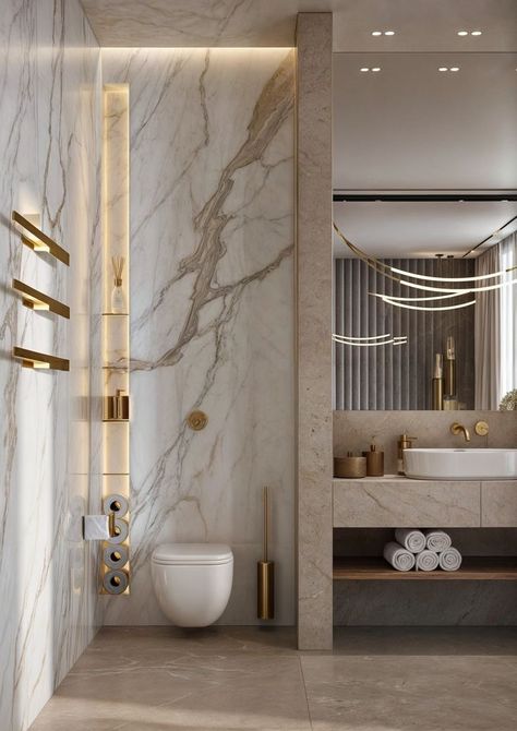 تصميم دورة مياه, Master Baths, Modern Luxury Bathroom, Bathroom Master, Washroom Design, التصميم الخارجي للمنزل, Bathroom Design Decor, Toilet Design, Bathroom Inspiration Decor