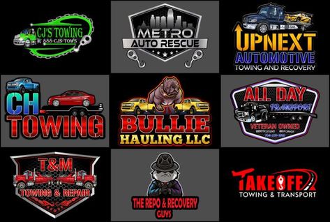 Towing And Recovery, Cool Car Drawings, Roadside Assistance, Car Drawings, Logo Design Services, Cool Cars, Logo Design, Repair, ? Logo