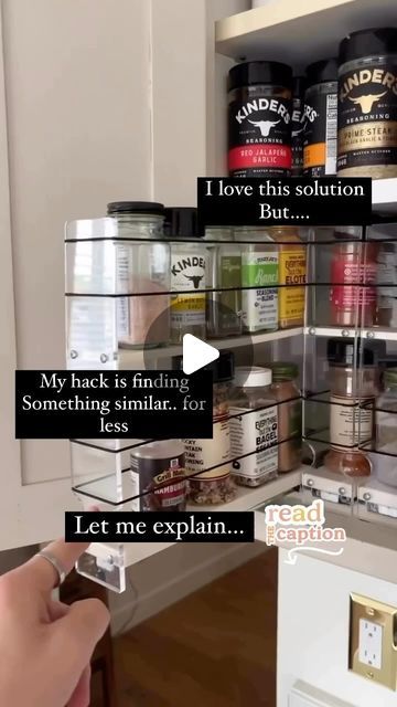 Gwendolyn Jones on Instagram: "Add em to the cart 🛒 Listen.. I love space saving  solutions that do exactly what they are intended to do.. save space and make life easier. However, I am always going an extra mile for clients especially if they are flexible, to find a similar solution for their price point, or that just saves them money and is still a great quality. But if you want to spend a little more… go with these first ones ♥️  Before you ask all can be found on Amazon… type in vertical spice rack pull out and of course price compare! ♥️  #organize#organized#declutter.#homesweethome#homehacks" Hidden Spice Storage, Vertical Spice Rack, Pull Down Spice Rack, Pull Out Spice Rack, Instagram Add, Kitchen Pulls, Spice Storage, Organize Declutter, Make Life Easier