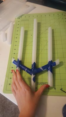 Diy Pitchfork Prop, Diy Trident, Poseidon Cosplay, Spongebob Props, Poseidon Costume, Aquaman Cosplay, The Little Mermaid Musical, Poseidon Trident, Props Design