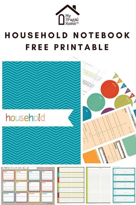 Printable Household Notebook combine parts with financial binder Notebook Printables, Emergency Preparedness Binder, Household Printables, Homemaking Binder, Financial Binder, Living On Your Own, Control Journal, Family Emergency Binder, Home Organization Binders