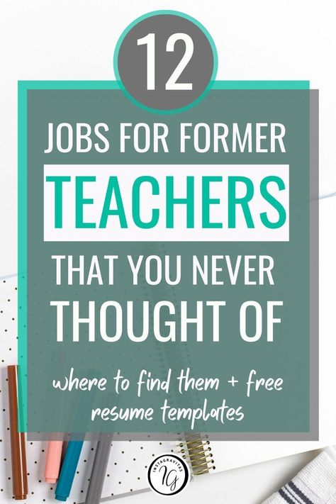 career change from teaching - career change for teachers - jobs for former educators Best Jobs For Former Teachers, Jobs After Teaching, Careers After Teaching, Other Jobs For Teachers, Jobs For Ex Teachers, Jobs For Retired Teachers, Jobs For Teachers Leaving The Profession, Jobs For Teachers Other Than Teaching, Application For Teacher Job