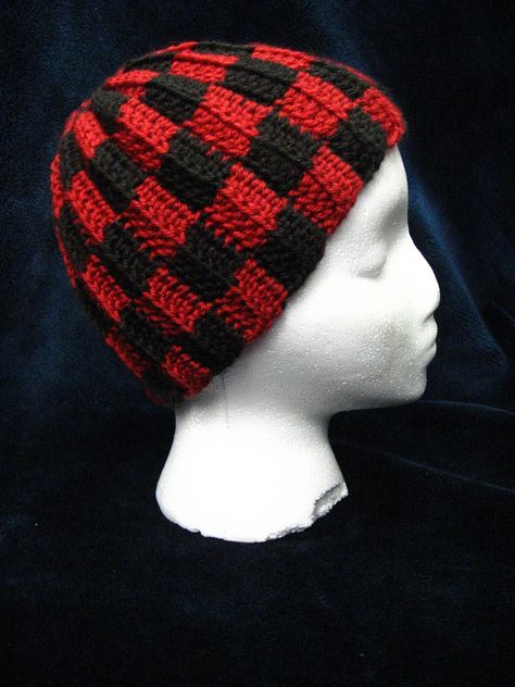 I've written my very first crochet pattern.  If you find any errors or have any questions, please let me know right away!     I USED: Caron ... Free Crochet Hat Pattern, Checkered Crochet, Crochet Checkered, First Crochet, Crochet Adult Hat, So Random, Crochet Men, Hat Crochet Pattern, Crochet Knit Hat