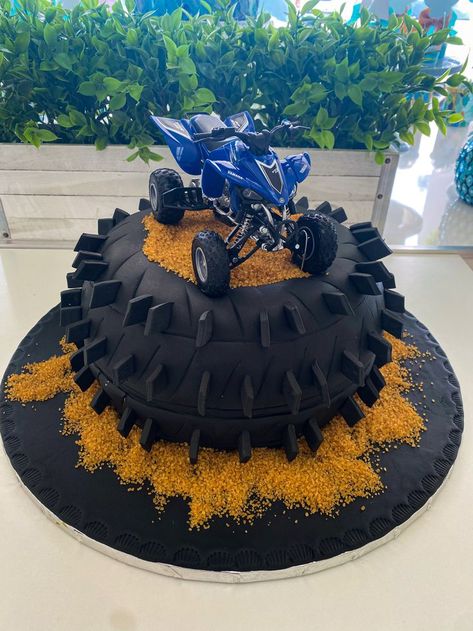 Atv Cake, Motorcycle Cake, 7th Birthday, Creative Cakes, Bday Party, Toys For Girls, Cake Ideas, Party Decorations