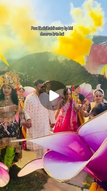 ROYAL EVENTS💫 on Instagram: "Haldi ceremony 
Concept : Radha Krishna haldi entry 
.
.
.
#haldidecor #weddingphotography #bridedress #reelitfeelit #viralvideos #trendingreels #creative #couplegoals #creative #weddingdress #weddingday  #couplegoals #feel the music #" Haldi Entry, Feel The Music, Haldi Ceremony, Radha Krishna, Bride Dress, Viral Videos, Couple Goals, Krishna, Wedding Photography