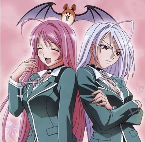 Rosario Vampire Moka, Moka Akashiya, Male Vampire, Rosario Vampire, Funny Animal Quotes, Black Anime Characters, Anime Wall Art, Magical Girl, Anime Shows