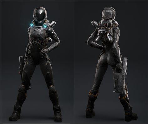 Futuristic Space Suit, Sci Fi Character Design, Sci Fi Clothing, Power Armour, Fighter Girl, Music Visualization, Combat Armor, Mech Suit, Female Armor