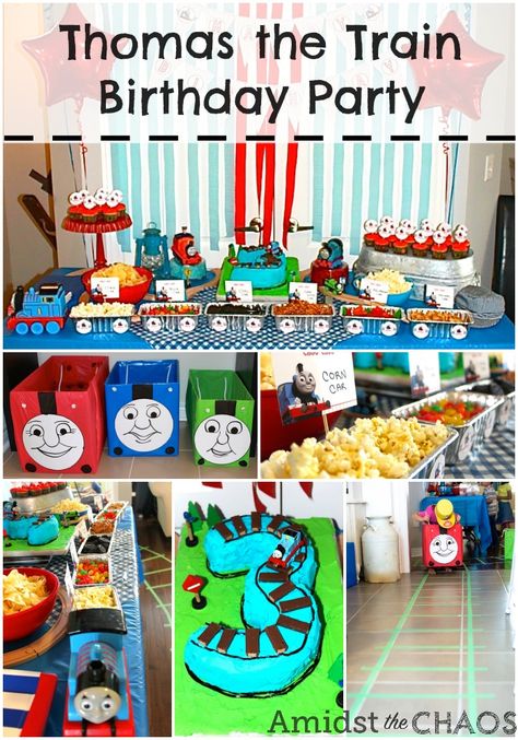 Thomas Tank Engine Party, Train Birthday Party Ideas, Thomas Train Birthday, Thomas Party, Train Theme Birthday Party, Thomas The Train Birthday, Thomas Birthday Parties, Thomas The Train Birthday Party, Thomas The Train Party