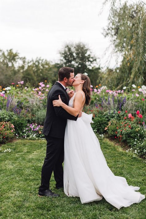 We don't see enough backyard weddings and this stunning celebration was the perfect reminder. Seriously, before you go searching for an outdoor venue, make sure you look in your own backyard first! If you or anyone you're close with has a backyard filled with wildflowers and room for a giant tented reception, do what this couple did and host your wedding at home. #backyardwedding #weddingideas #outdoorwedding #weddings #weddingdress #weddingflowers California Backyard, Wedding At Home, Tented Reception, Backyard Weddings, Tent Reception, Outdoor Venues, Backyard Wedding, Home Wedding, Outdoor Wedding