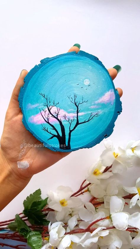 Wooden coaster painting 🎨 in 2022 | Planet painting, Painting on wood, Diy art painting Wooden Coaster Painting, Coaster Painting Ideas, Circular Canvas Painting, Coaster Painting, Dyi Painting, Planet Painting, Abstract Painting Diy, Wood Art Design, Coaster Crafts