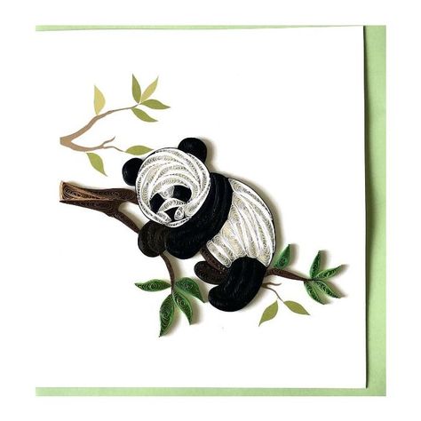 Paper Quilling Panda, Panda Quilling, Quilled Animals, Button Ideas, Quilling Animals, Paper Quilling Cards, Paper Quilt, Quilling Christmas, 3d Quilling