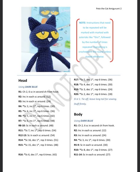 Cat Amigurumi, Crochet Design Pattern, Pete The Cat, Crochet Cross, Fun Crochet Projects, Crochet Round, Diy Crochet Projects, Yarn Projects, Crochet Cat