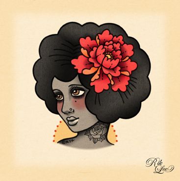 rik lee Tattoo Shoulder Women, Afro Tattoo, Rebirth Tattoo, Rik Lee, Tattoo Shoulder, Black Cover Up, Tree Of Life Tattoo, Pin Up Tattoos, Old Tattoos