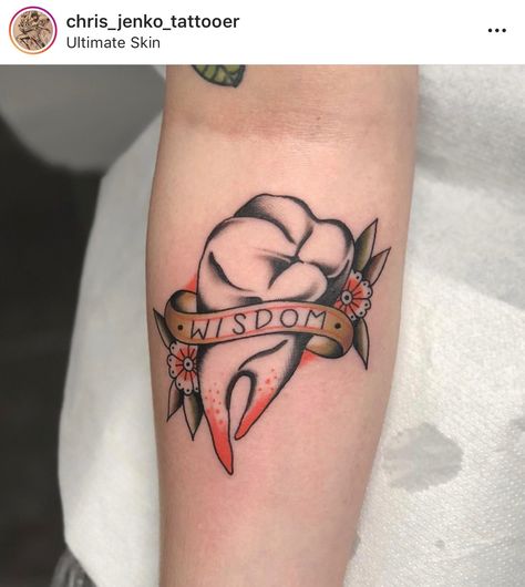 Source Tattoo, Teeth Tattoo, Wisdom Tattoo, Tooth Tattoo, Teeth Drawing, Wisdom Teeth, Dope Tattoos, Infinity Tattoo, I Tattoo