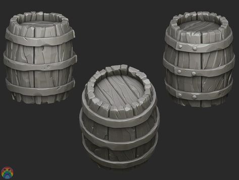 TheoJ on Twitter: "Okay, new wood training in progress with another simple asset, a barrel. Sculpt done, I hope I'll have enough free time next week to do the baking/texturing. #stylized #zbrush https://t.co/ZVtLOmEzhC" / Twitter Blender Ideas, Digital Sculpting, Low Poly Models, 3d Object, Free Time, Zbrush, Low Poly, Wild West, Next Week