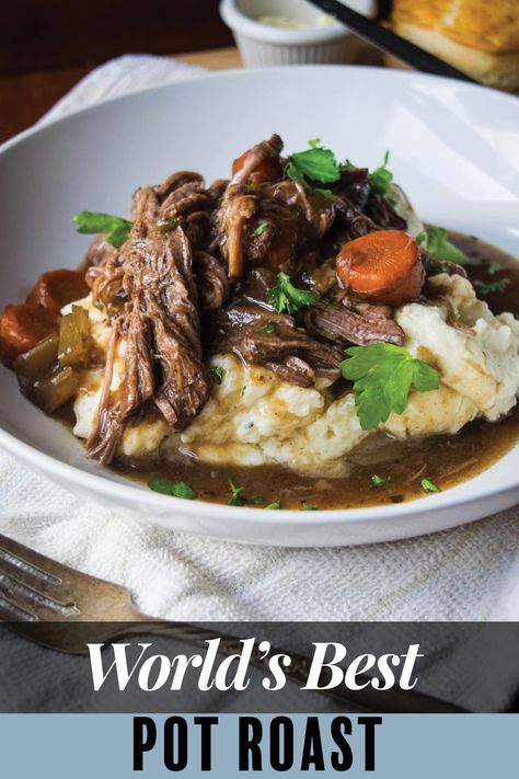 Pot Roast In Cast Iron Dutch Oven, Cast Iron Dutch Oven Soup Recipes, Cast Iron Roast Beef, Pot Roast Cast Iron Dutch Oven, Cast Iron Pot Roast, Boneless Chuck Roast Recipes Dutch Oven, Cast Iron Pot Recipes, Garlic Herb Pot Roast, Cast Iron Dutch Oven Recipes