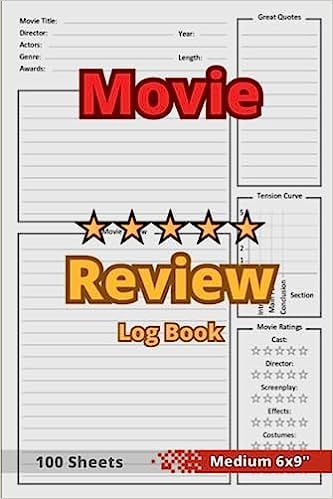 Movie Review Log Book: 6x9" - Movie Watching Journal - Movie Rating Notebook - Movies Evaluation Score Sheet Book - Rate, Record, Track Your Watch ... with Table of Contents & Pre-Numbered Pages: Plans, EvoBooks: Amazon.com: Books Movie Rating, Movie Watching, Log Book, Film History, Table Of Contents, Movie Titles, Movie Review, Tv Episodes, Music Album