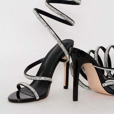 Black Strappy Rhinestone Gladiator Heels Stiletto Heel Sandals for Big day, Going out | FSJ #highheels #glittershoes #fashionheels #blackheels Trendy High Heel Sandals With Rhinestones, Trendy Rhinestone Evening Sandals, Strappy Rhinestone Sandals For Night Out, Trendy Rhinestone Ankle Strap Sandals, Trendy Ankle Strap Sandals With Rhinestones, Spring Strappy Sandals With Rhinestones, Spring Rhinestone Strappy Sandals, Trendy Rhinestone Sandals For Night Out, Trendy Sandals With Rhinestones For Night Out