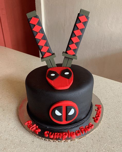 Deadpool Birthday Cake Ideas Images (Pictures) Deadpool Cake Ideas, Pool Birthday Cakes, Deadpool Cake, Deadpool Birthday, Evening Relaxation, Marvel Cake, Anime Cake, Birthday Cakes For Teens, Baker Cake